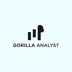 data gorilla logo vector silhouette icon © fan dana