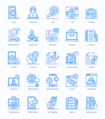 Pack Of Seo Flat Icons 
