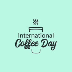 international coffee day vector template. Design for banner or print.
