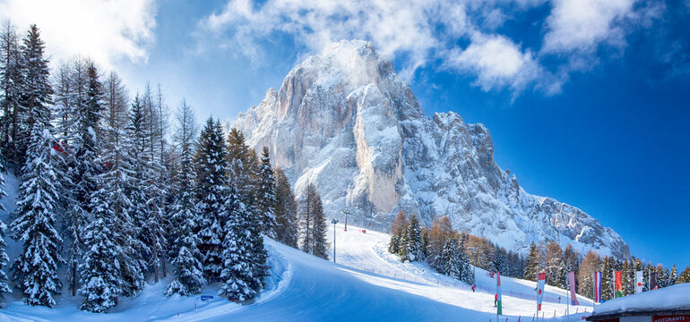 Mountains Val Gardena, Santa Cristina Gherd&euml;ina, South Tyrol, Italy