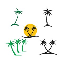 Palm tree summer illustration