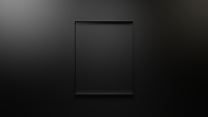 Square frames 3d render for background