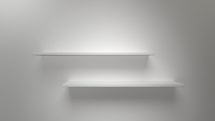 Shelf 3d render for background