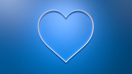 Heart frame 3d render for background