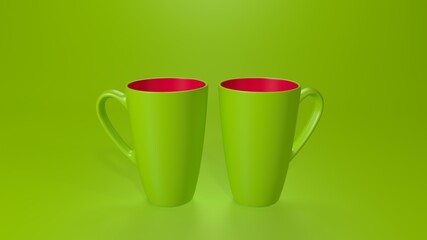 Mug/cup 3d render for background