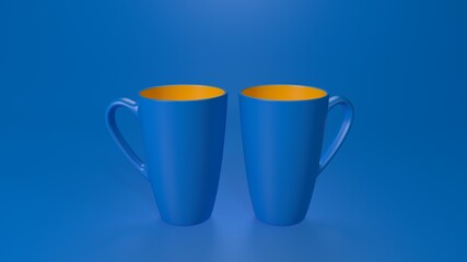 Mug/cup 3d render for background