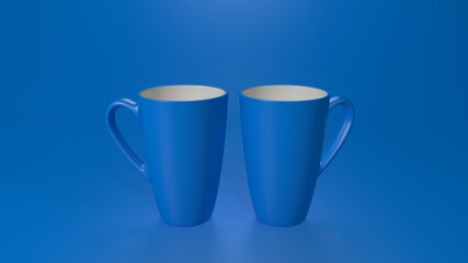 Mug/cup 3d render for background