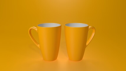 Mug/cup 3d render for background