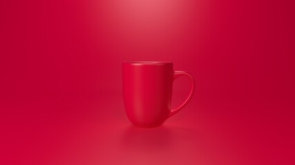 Mug/cup 3d render for background