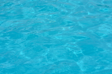 Blue water in swimming pool.Ripple Water.