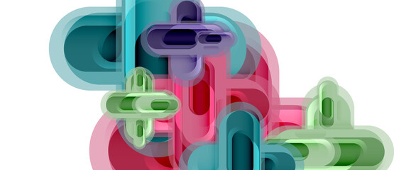 Obraz premium Modern vector glass cross shape abstract technology background for cover, placard, poster, banner or flyer