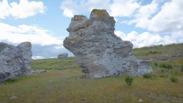 Rauks - Seastacks, walking around Gotland Rauk Fields, Sweden