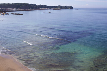 Katsuura Bay in Chiba Japan one of the most stunning ocean locations close to Tokyo City. It is...