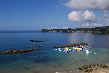 Katsuura Bay in Chiba Japan one of the most stunning ocean locations close to Tokyo City. It is...