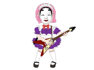 能面を被った女の子