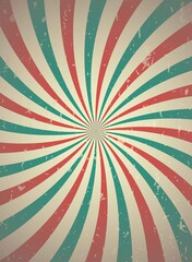 Fototapeta premium Sunlight retro spiral grunge background. blue and red color burst background.