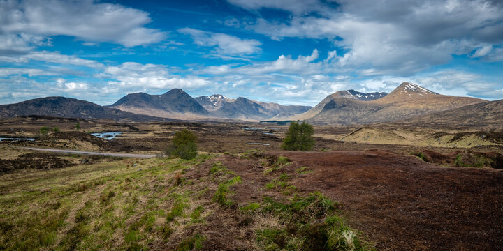 Glencoe from the Viewpoint on Ranch Moor in the Highlands of Scotland