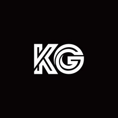 KG monogram logo with abstract line