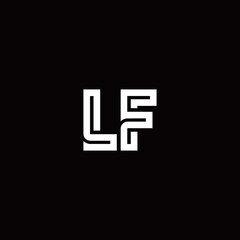 Obraz premium LF monogram logo with abstract line