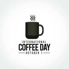 international coffee day vector template. Design for banner or print.