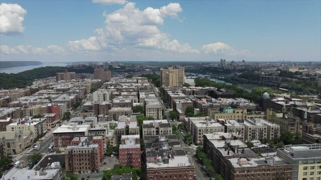 Washington Heights Skyline 181st street | Aerial slow mo 60fps