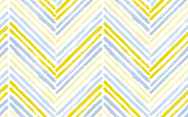 Brush stroke chevron zig zag seamless pattern.