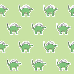 Wrapping paper - Seamless pattern of animals Jurassic period, dinosaurs for vector graphic design