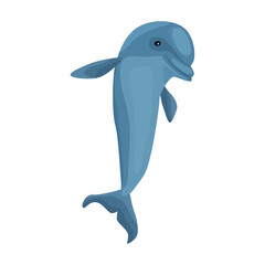 Dolphin vector icon.Cartoon vector icon isolated on white background dolphin.