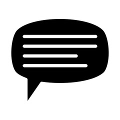 Chat Bubble Concept, Instant Message Text Vector Color Icon Design, 