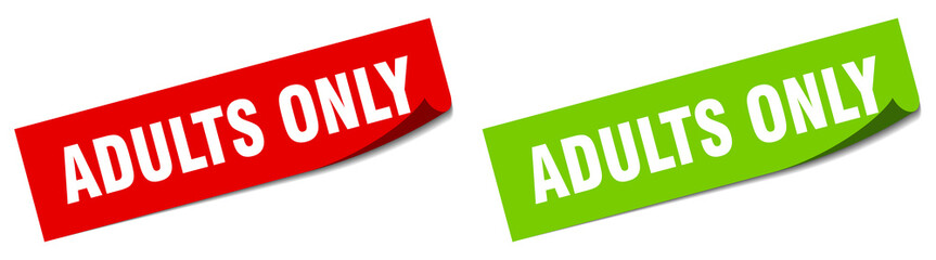 adults only paper peeler sign set. adults only sticker