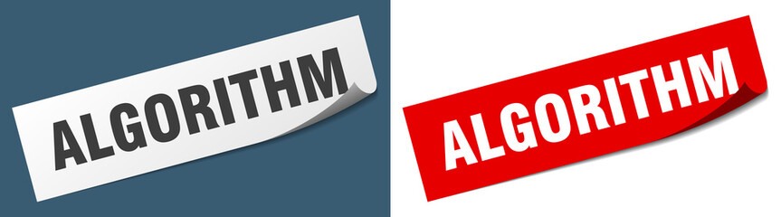 algorithm paper peeler sign set. algorithm sticker