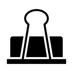 Binder Clip concept, Paper binder clips Vector Color Icon Design, Business and Finance Symbol on white background, Office Supplies Sign 