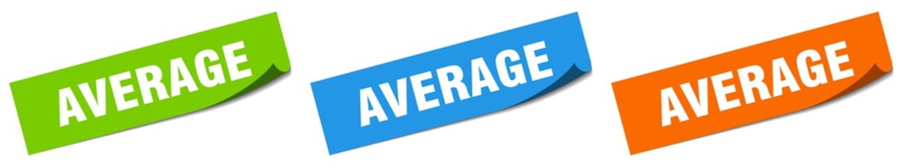 average paper peeler sign set. average sticker