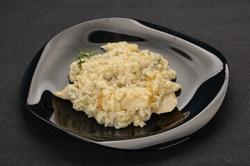 Risotto with pear and gorgonzola