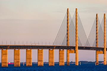 Malmo, Sweden The Oresund bridge to Copenhagen in the early morning.