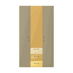 Cupboard vector icon.Cartoon vector icon isolated on white background cupboard.