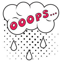 Ops - red Bubble speech