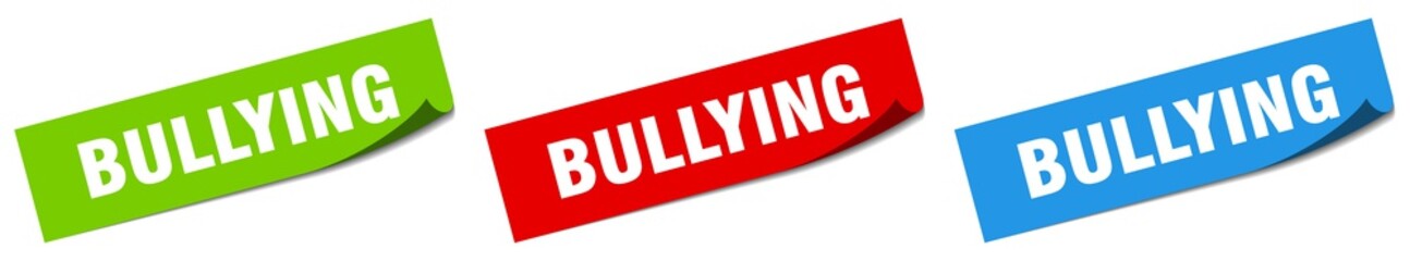 bullying paper peeler sign set. bullying sticker