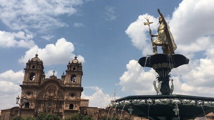 Fototapeta na wymiar The Cathedral Basilica of the Assumption of the Virgin in Cusco, Peru.