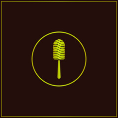 Ice cream icon isolated on brown background. Vector Illustration