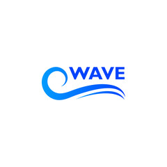 Water wave log design template vector illustration