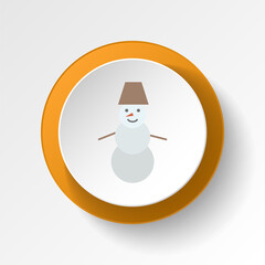 Snowman color icon. Elements of winter wonderland multi colored icons. Premium quality graphic design icon