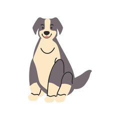 cute pet dog on white background