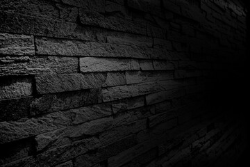 old black brick wall