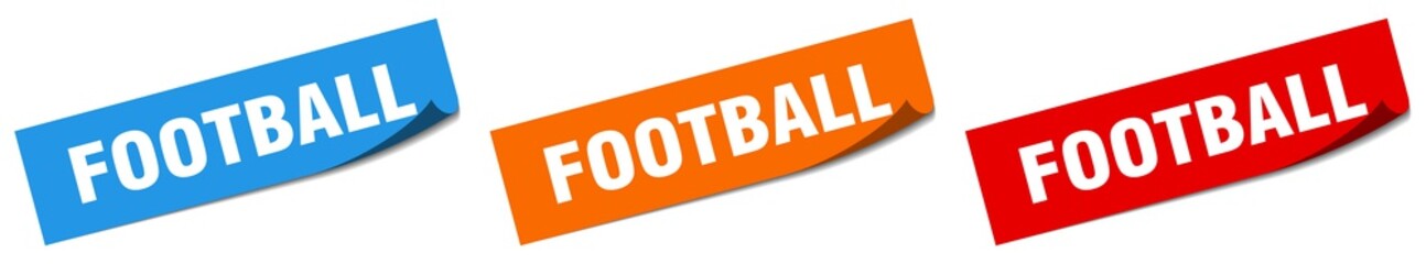 football paper peeler sign set. football sticker