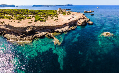 Cala Roja, Ibiza island. Spain.