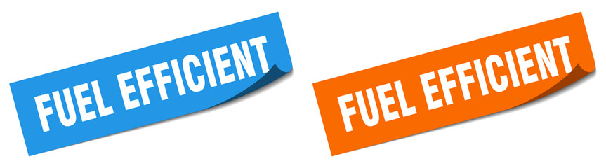 fuel efficient paper peeler sign set. fuel efficient sticker