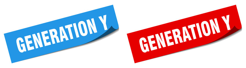generation y paper peeler sign set. generation y sticker