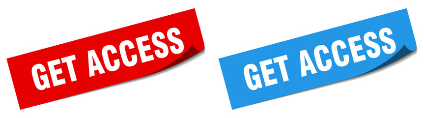 get access paper peeler sign set. get access sticker