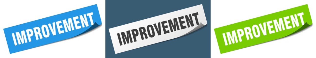 improvement paper peeler sign set. improvement sticker